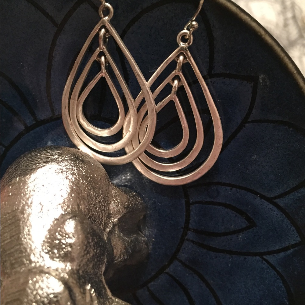Sterling silver (just polished!) dangle earrings